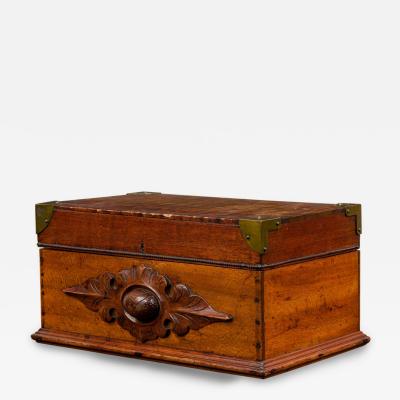 American Victorian Country style Brown Wooden Box