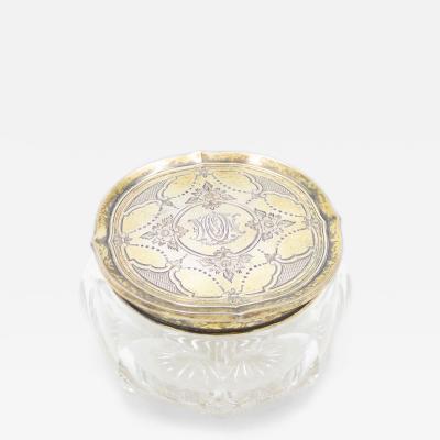 American Victorian Crystal Powder Box