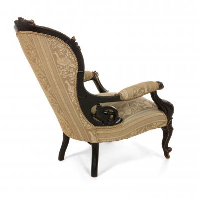 American Victorian Ebonized Arm Chair