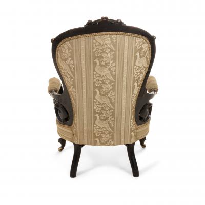 American Victorian Ebonized Arm Chair