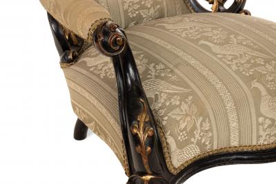 American Victorian Ebonized Arm Chair