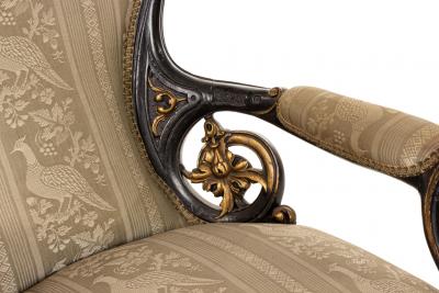 American Victorian Ebonized Arm Chair