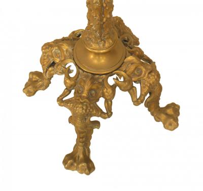 American Victorian Faux Briarwood Lamp