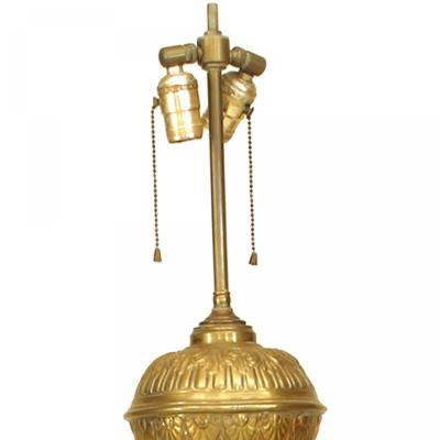 American Victorian Faux Briarwood Lamp
