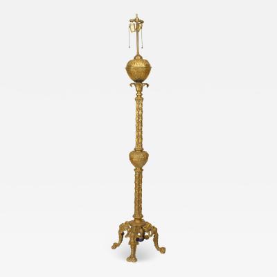 American Victorian Faux Briarwood Lamp