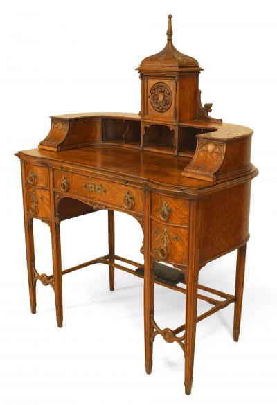 American Victorian Gothic Revival Carlton House Desk