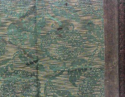American Victorian Green Floral Silk Table Cover
