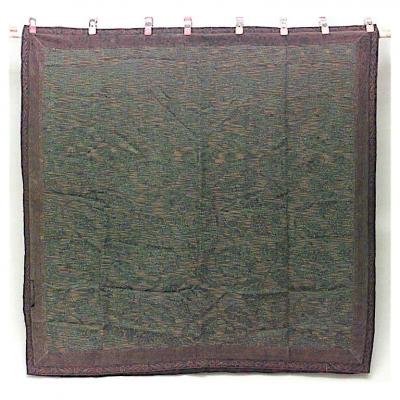 American Victorian Green Floral Silk Table Cover