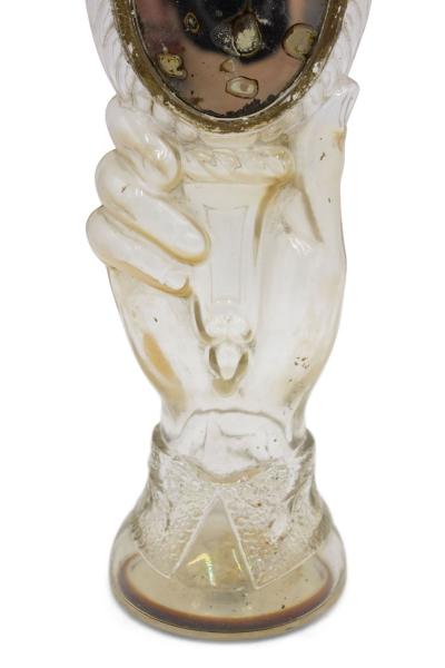American Victorian Hand Shaped Glass Decanter