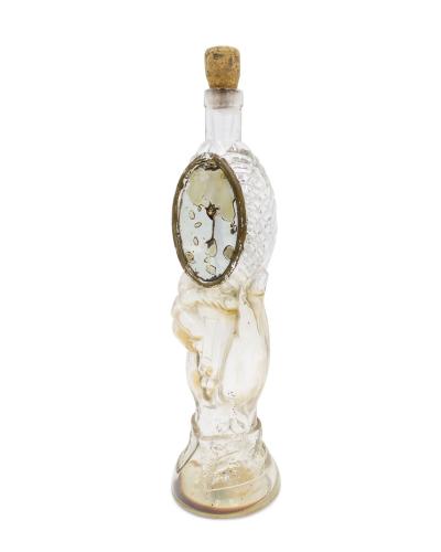 American Victorian Hand Shaped Glass Decanter