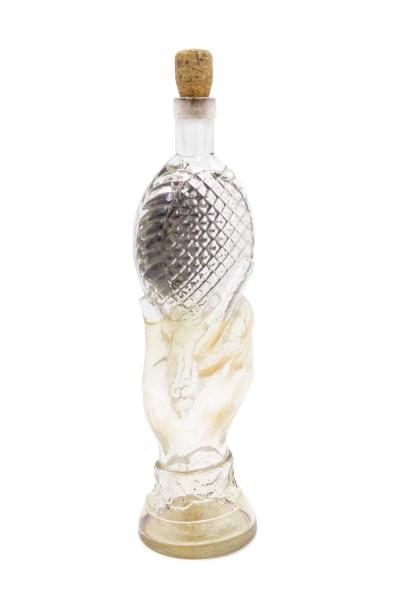 American Victorian Hand Shaped Glass Decanter