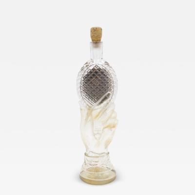 American Victorian Hand Shaped Glass Decanter