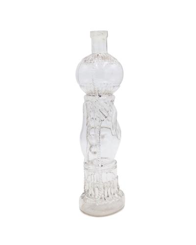 American Victorian Hand Shaped Glass Decanter