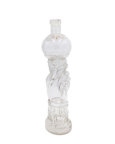 American Victorian Hand Shaped Glass Decanter