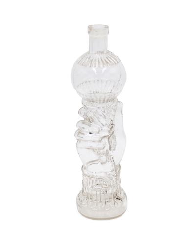American Victorian Hand Shaped Glass Decanter