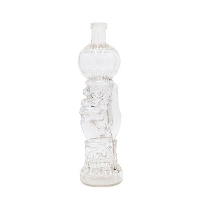 American Victorian Hand Shaped Glass Decanter