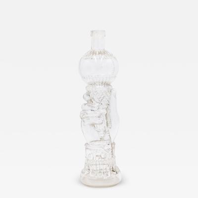 American Victorian Hand Shaped Glass Decanter