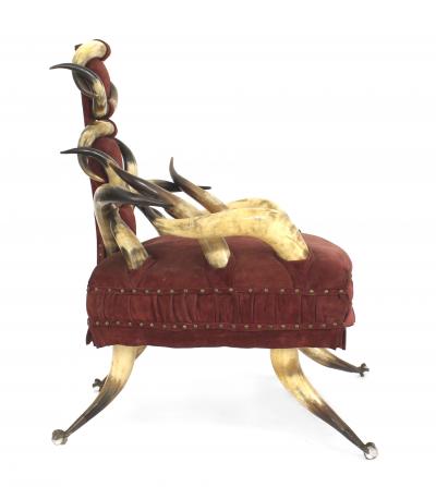 American Victorian Horn Arm Chair