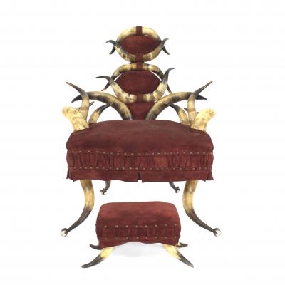 American Victorian Horn Arm Chair