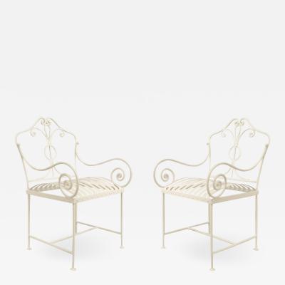 American Victorian Iron Arm Chairs