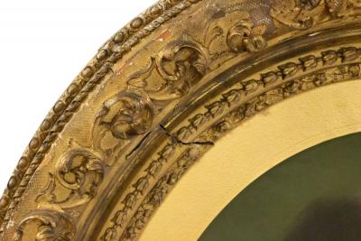 American Victorian Lady with Flowers Portrait