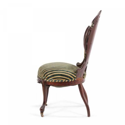 American Victorian Laminated Striped Side Chair