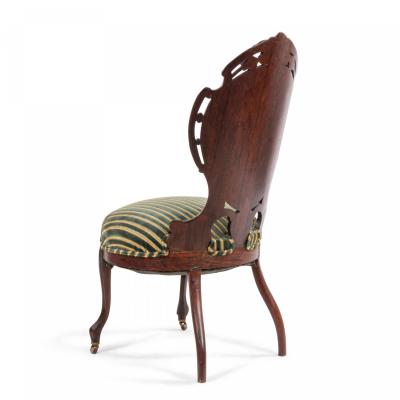 American Victorian Laminated Striped Side Chair