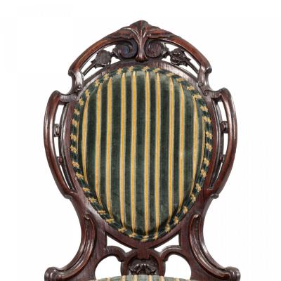 American Victorian Laminated Striped Side Chair