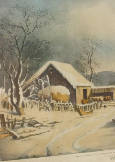 American Victorian Landscape of Winter Morning