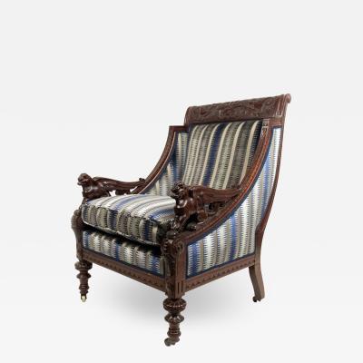 American Victorian Mahogany Arm Chair