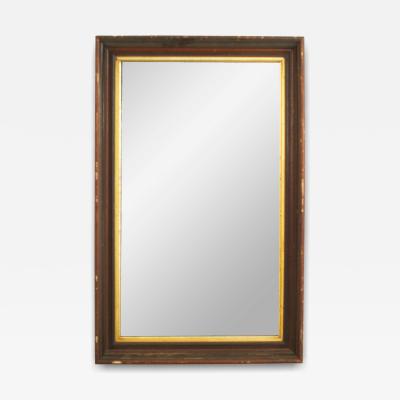 American Victorian Mahogany and Giltwood Wall Mirror