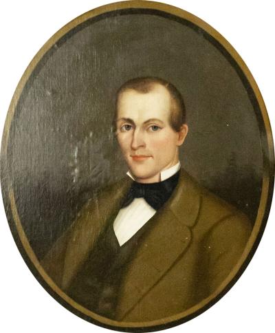 American Victorian Man in Brown Suit Portrait