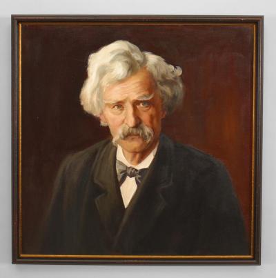 American Victorian Mark Twain Painting