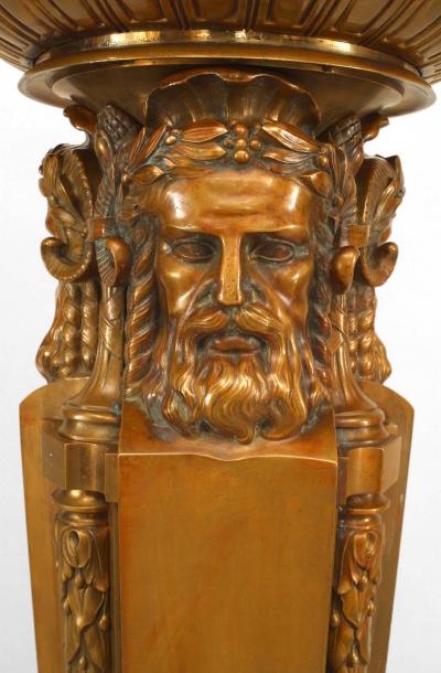 American Victorian Neo Classical Bronze Torchieres