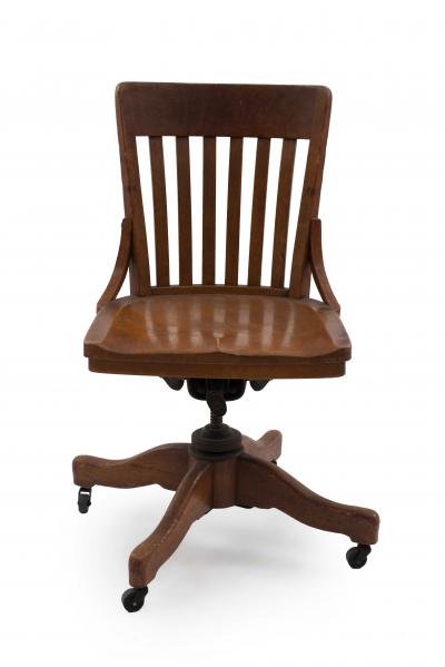 American Victorian Oak Swivel Chair