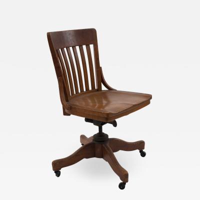 American Victorian Oak Swivel Chair