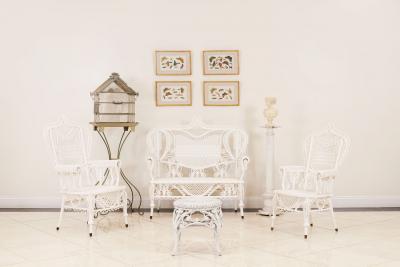 American Victorian Painted Bird Cage