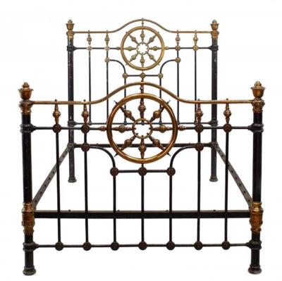 American Victorian Painted Brass Full Bed