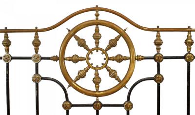 American Victorian Painted Brass Full Bed