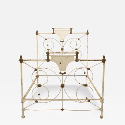 American Victorian Painted Iron Full size Bed