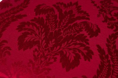 American Victorian Red Damask Upholstered Side Chairs
