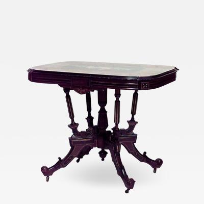 American Victorian Rosewood Center Table