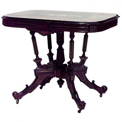 American Victorian Rosewood Center Table