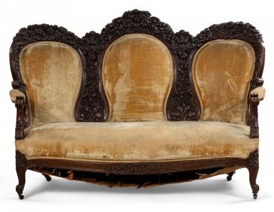 American Victorian Rosewood Settee