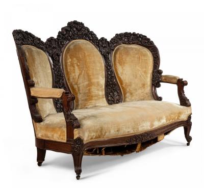 American Victorian Rosewood Settee