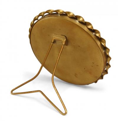 American Victorian Round Brass Picture Frame
