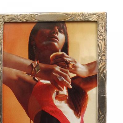 American Victorian Silver Metal Picture Frame