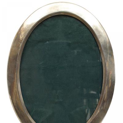 American Victorian Silver Oval Picture Frame