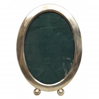 American Victorian Silver Oval Picture Frame