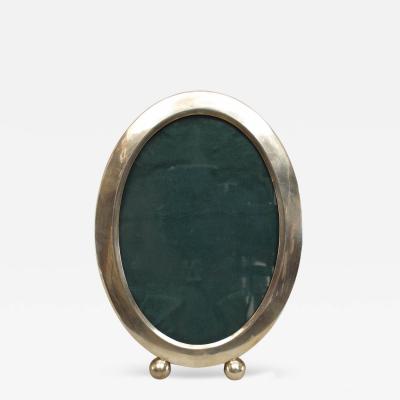 American Victorian Silver Oval Picture Frame